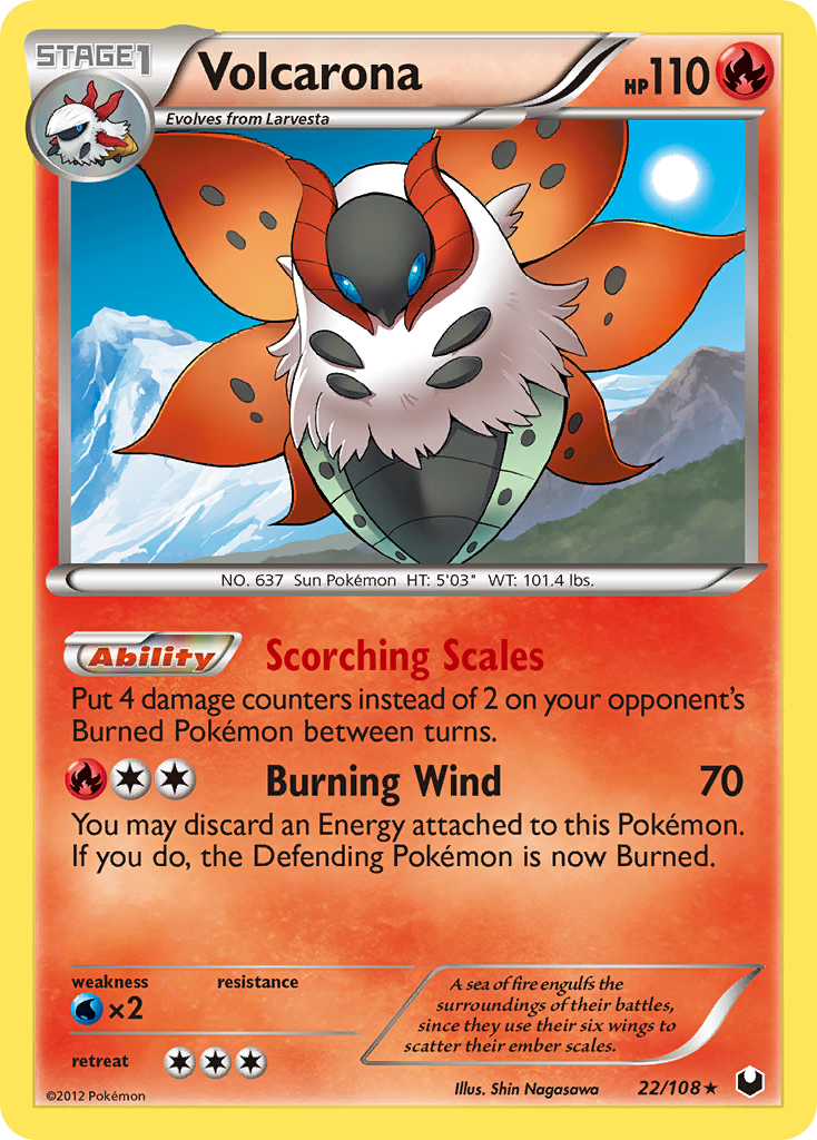 Volcarona (22/108) [Black & White: Dark Explorers] | Total Play