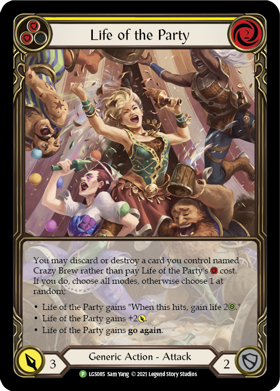 Life of the Party (Yellow) [LGS085] (Promo)  Rainbow Foil | Total Play