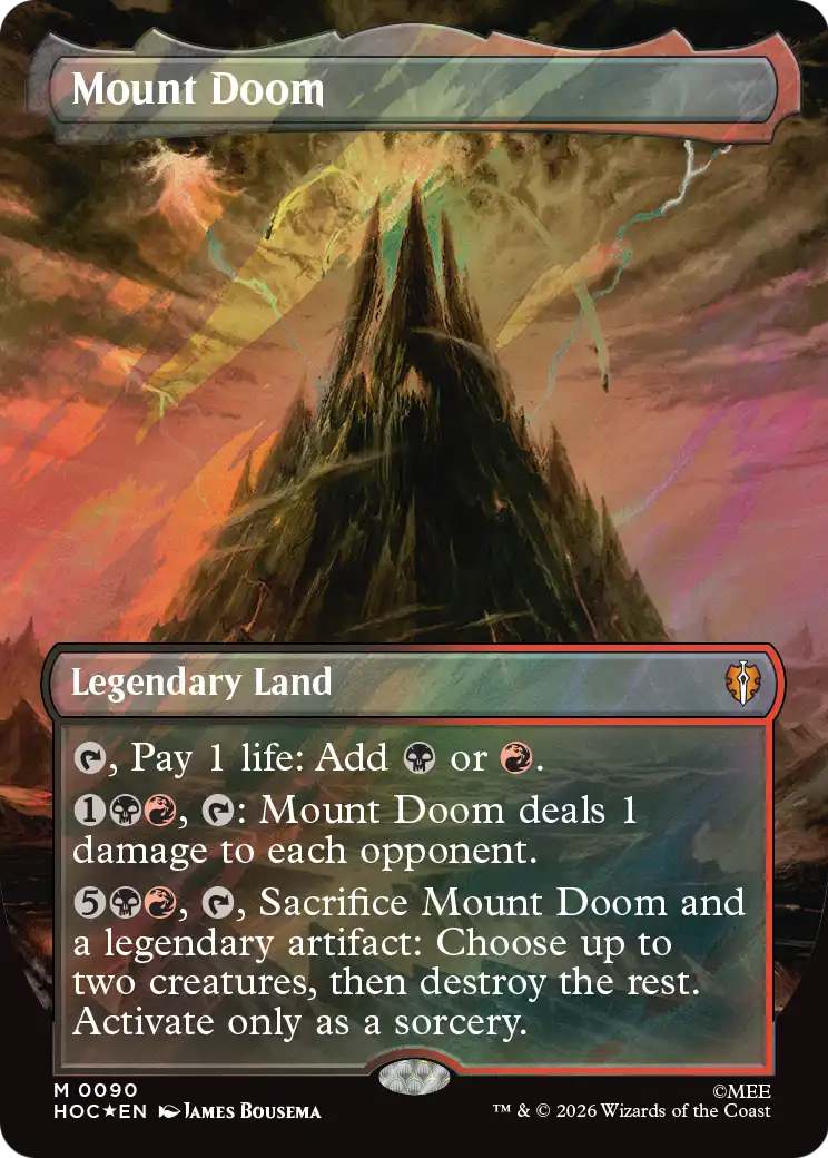 Mount Doom (Borderless) (Surge Foil) [The Hobbit: Eternal-Legal] | Total Play