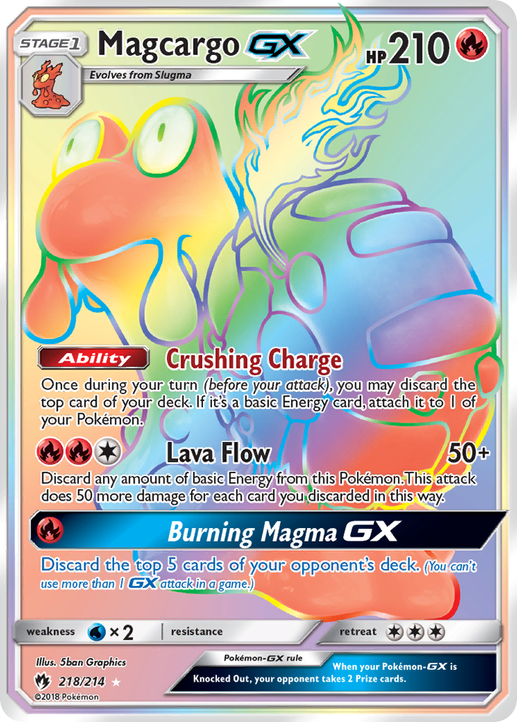 Magcargo GX (218/214) [Sun & Moon: Lost Thunder] | Total Play