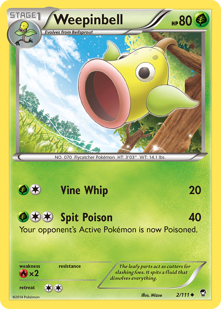 Weepinbell (2/111) [XY: Furious Fists] | Total Play