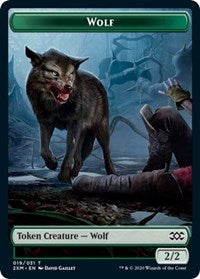 Wolf // Golem Double-Sided Token [Double Masters Tokens] | Total Play