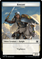 Knight (7) // Spirit (14) Double-Sided Token [March of the Machine Commander Tokens] | Total Play