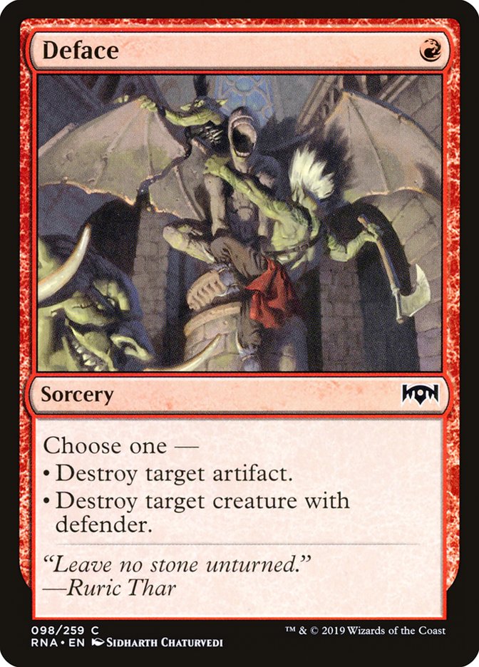 Deface [Ravnica Allegiance] | Total Play