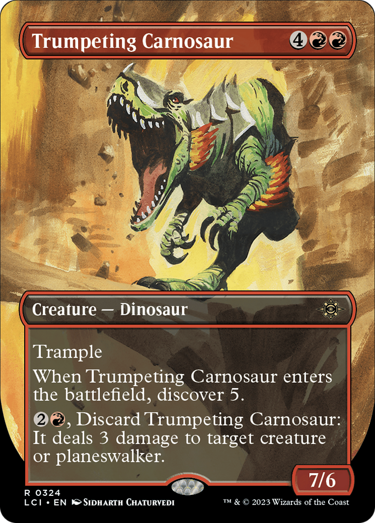 Trumpeting Carnosaur (Borderless) [The Lost Caverns of Ixalan] | Total Play