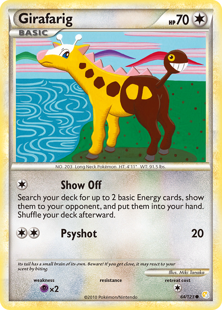 Girafarig (64/123) [HeartGold & SoulSilver: Base Set] | Total Play