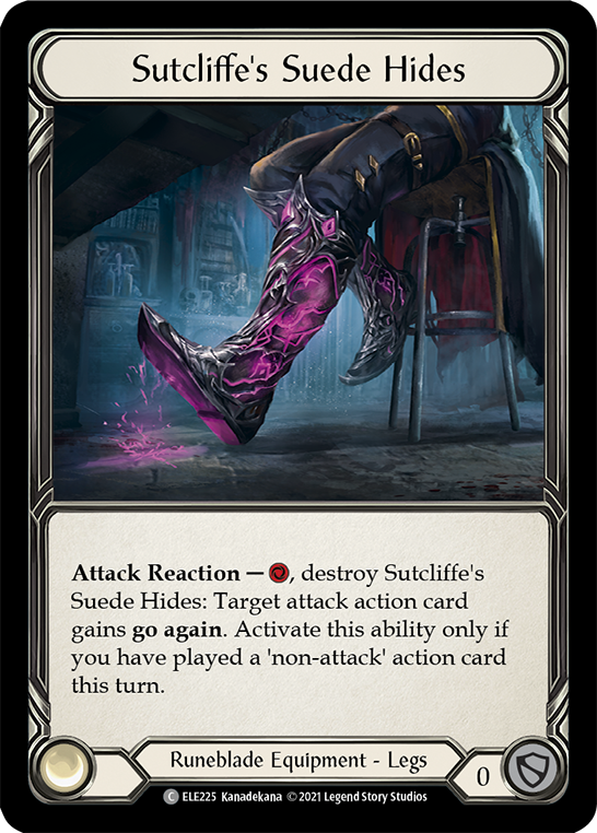Sutcliffe's Suede Hides [ELE225] (Tales of Aria)  1st Edition Cold Foil | Total Play