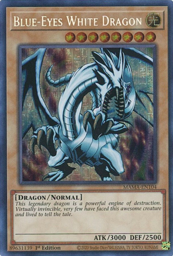 Blue-Eyes White Dragon [MAMA-EN104] Secret Pharaoh's Rare | Total Play