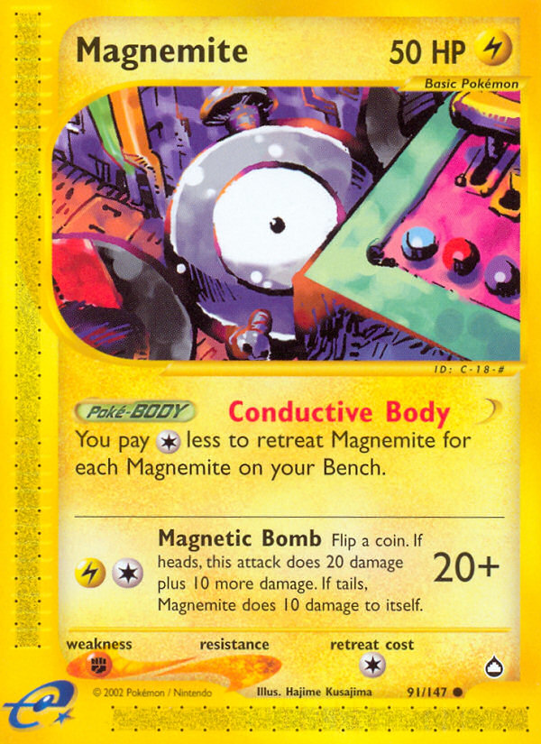 Magnemite (91/147) [Aquapolis] | Total Play