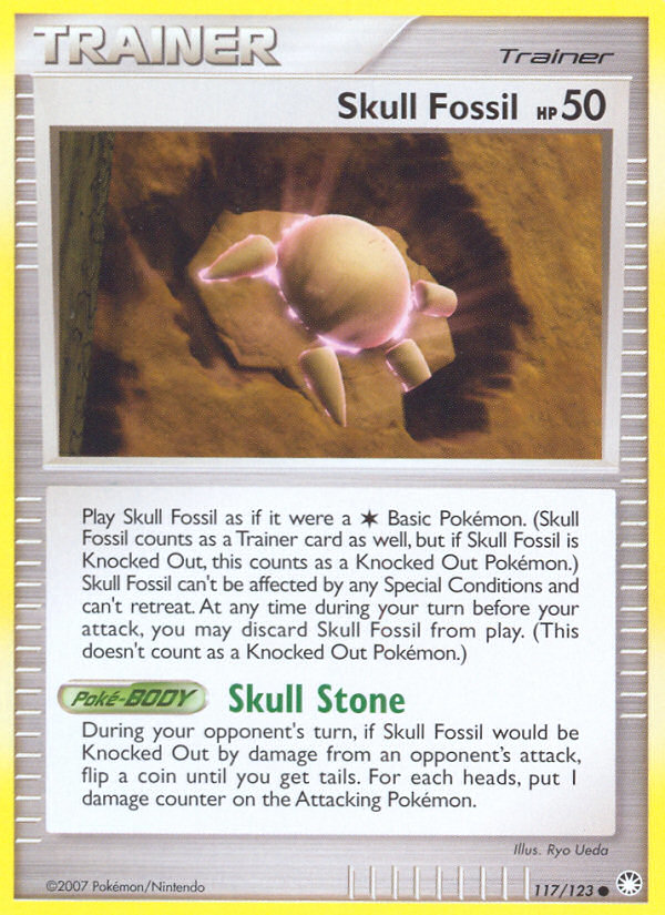 Skull Fossil (117/123) [Diamond & Pearl: Mysterious Treasures] | Total Play