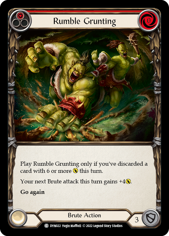 Rumble Grunting (Red) [DYN022] (Dynasty) | Total Play