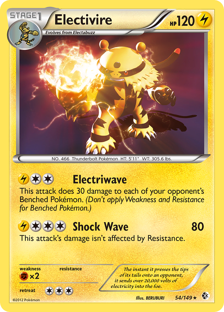 Electivire (54/149) [Black & White: Boundaries Crossed] | Total Play