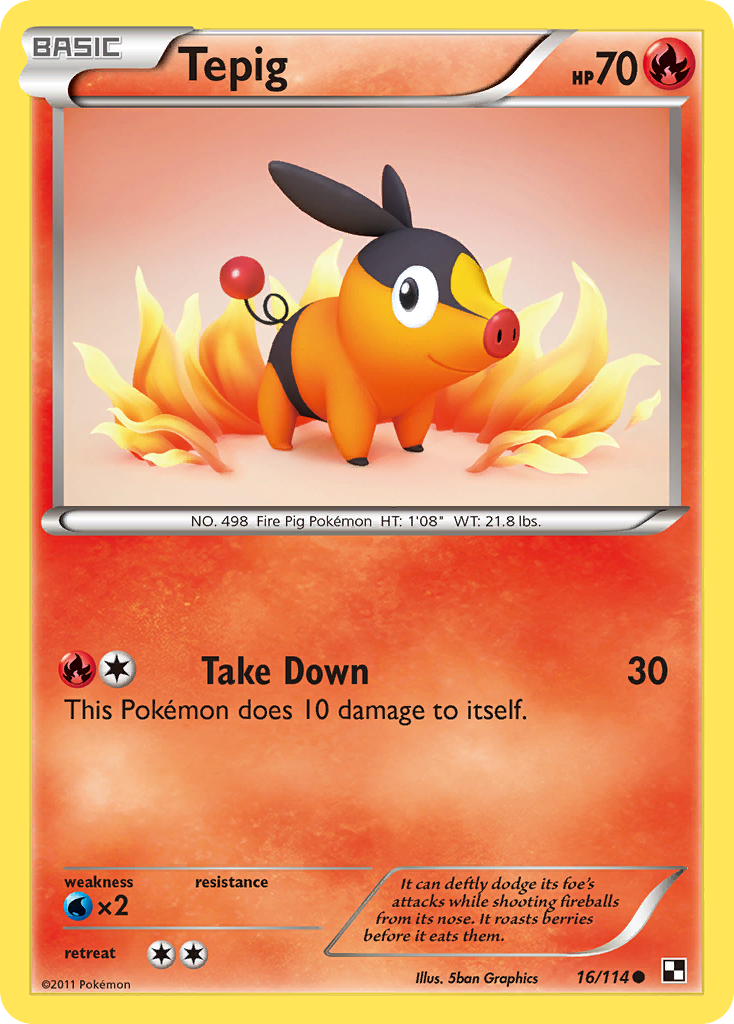 Tepig (16/114) [Black & White: Base Set] | Total Play