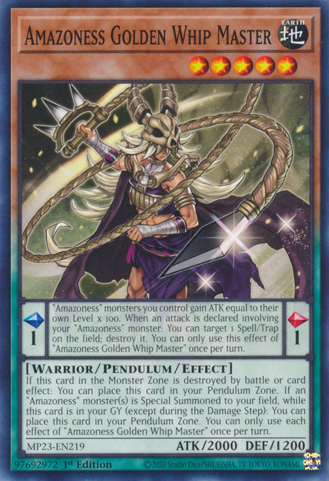 Amazoness Golden Whip Master [MP23-EN219] Common | Total Play