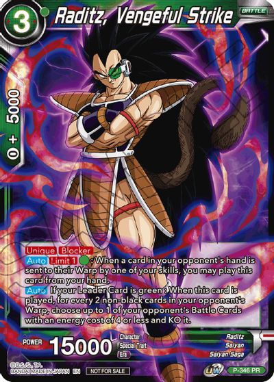 Raditz, Vengeful Strike (P-346) [Tournament Promotion Cards] | Total Play