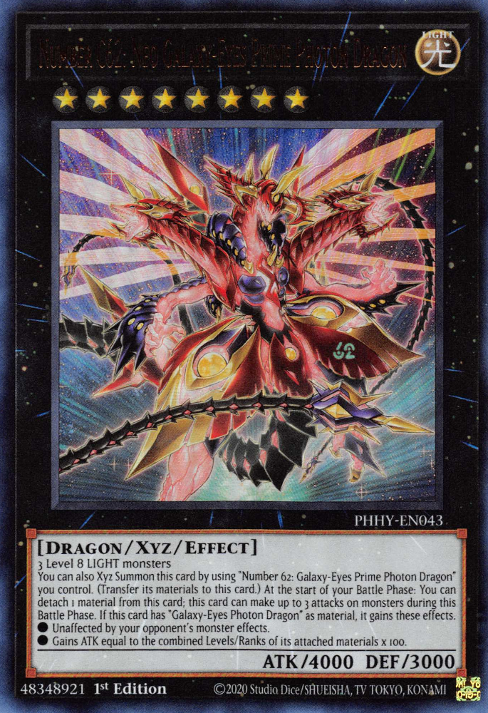 Number C62: Neo Galaxy-Eyes Prime Photon Dragon [PHHY-EN043] Ultra Rare | Total Play