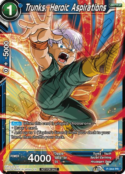 Trunks, Heroic Aspirations (P-344) [Tournament Promotion Cards] | Total Play