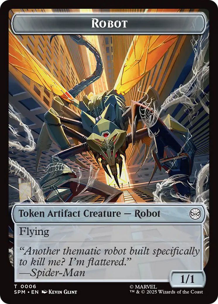 Food // Robot Double-Sided Token [Marvel's Spider-Man Tokens] | Total Play