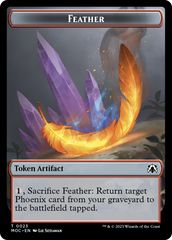 Feather // Servo Double-Sided Token [March of the Machine Commander Tokens] | Total Play