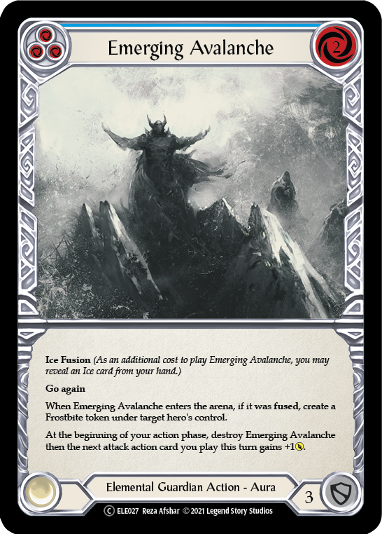 Emerging Avalanche (Blue) [U-ELE027] (Tales of Aria Unlimited)  Unlimited Normal | Total Play