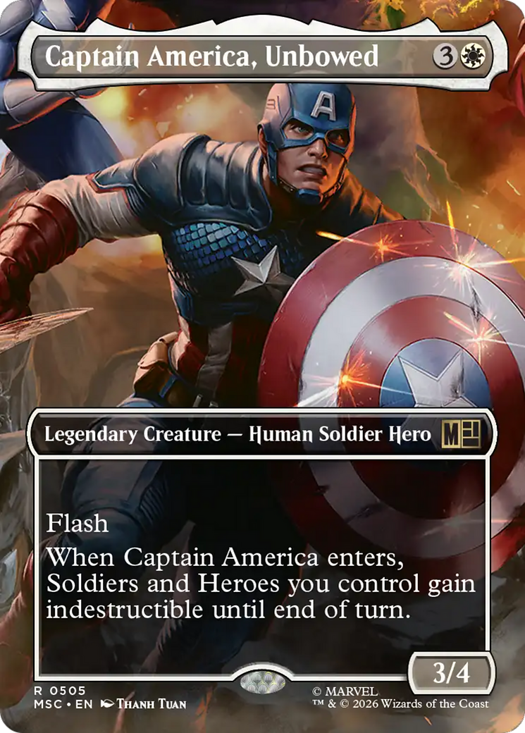 Captain America, Unbowed (Borderless) [Marvel Super Heroes Commander] | Total Play