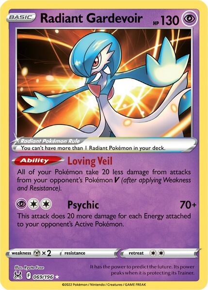 Radiant Gardevoir (069/196) [Prize Pack Series Three] | Total Play