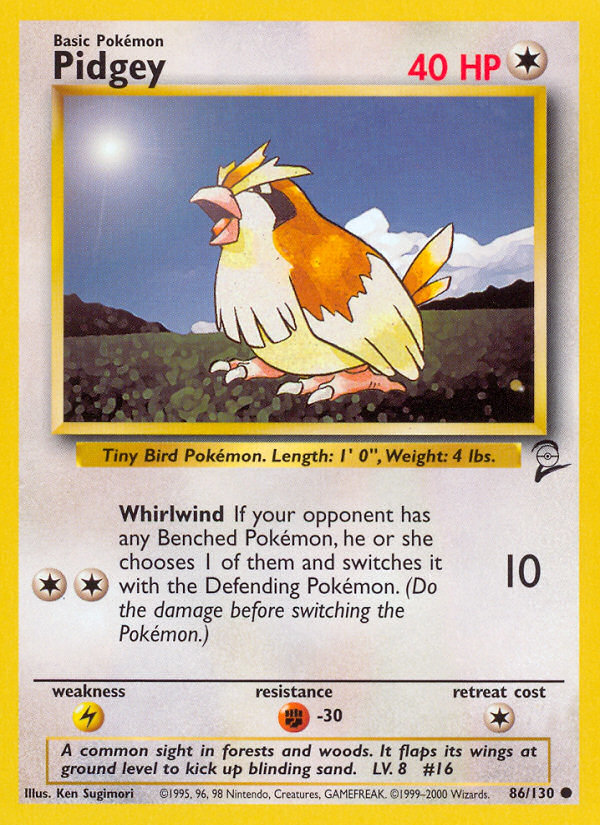 Pidgey (86/130) [Base Set 2] | Total Play