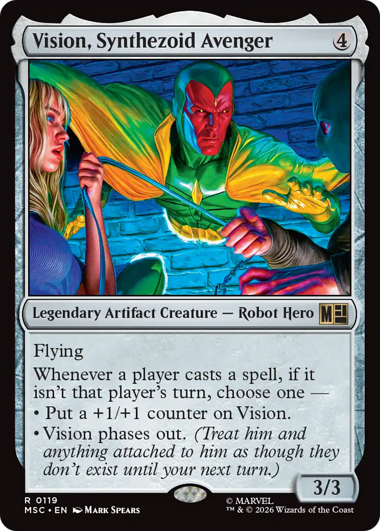 Vision, Synthezoid Avenger (Surge Foil) [Marvel Super Heroes Commander] | Total Play