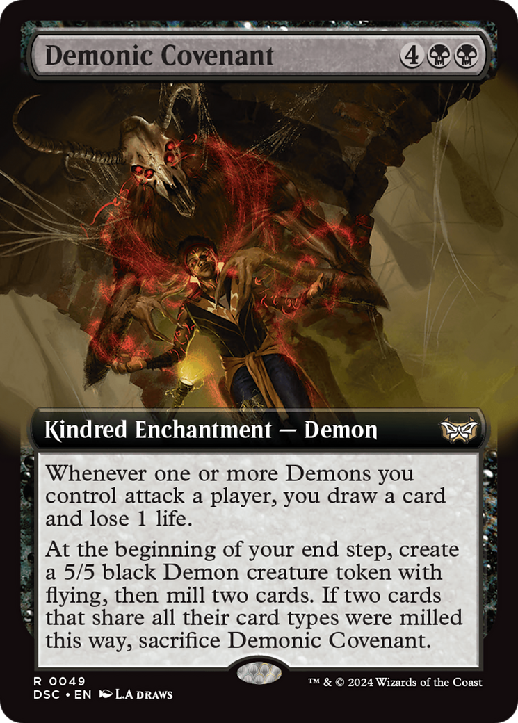 Demonic Covenant (Extended Art) [Duskmourn: House of Horror Commander] | Total Play