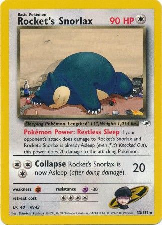 Rocket's Snorlax (33/132) [Gym Heroes Unlimited] | Total Play
