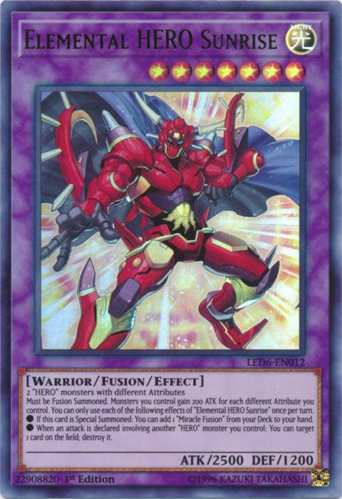 Elemental Hero Sunrise [LED6-EN012] Ultra Rare | Total Play