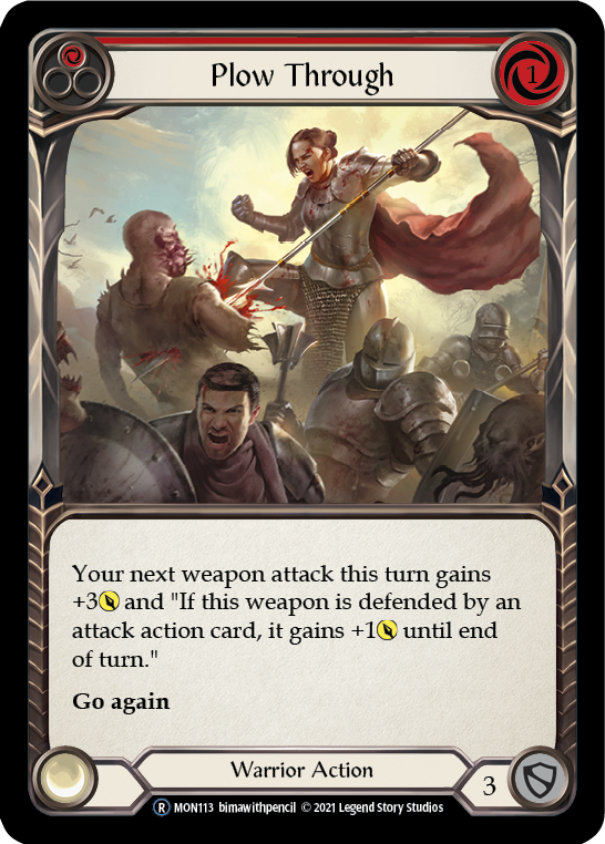Plow Through (Red) [U-MON113-RF] (Monarch Unlimited)  Unlimited Rainbow Foil | Total Play