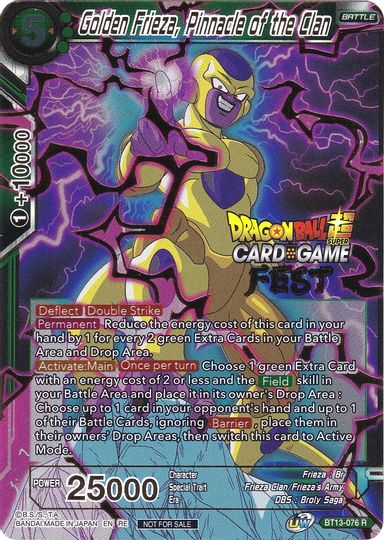 Golden Frieza, Pinnacle of the Clan (Card Game Fest 2022) (BT13-076) [Tournament Promotion Cards] | Total Play