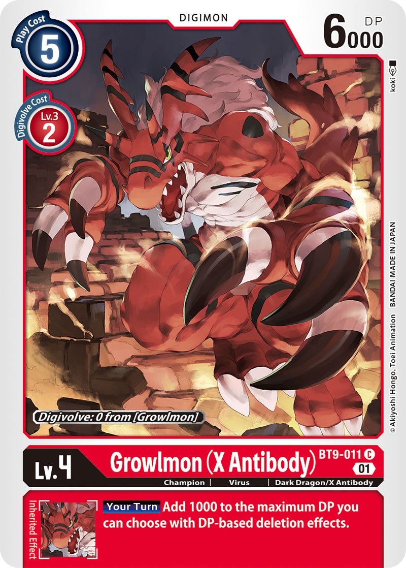 Growlmon (X Antibody) [BT9-011] [X Record] | Total Play