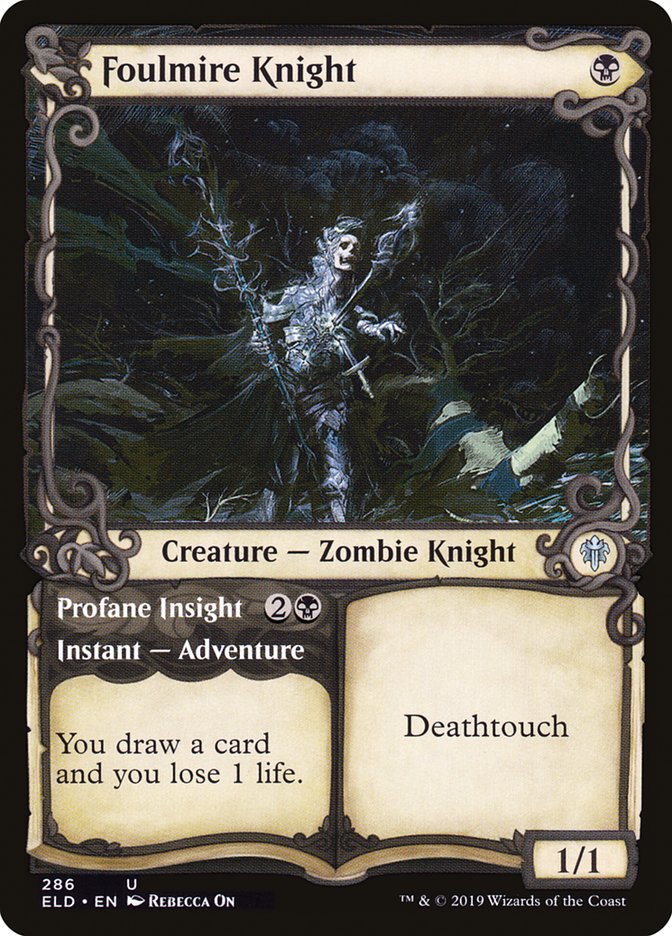 Foulmire Knight // Profane Insight (Showcase) [Throne of Eldraine] | Total Play