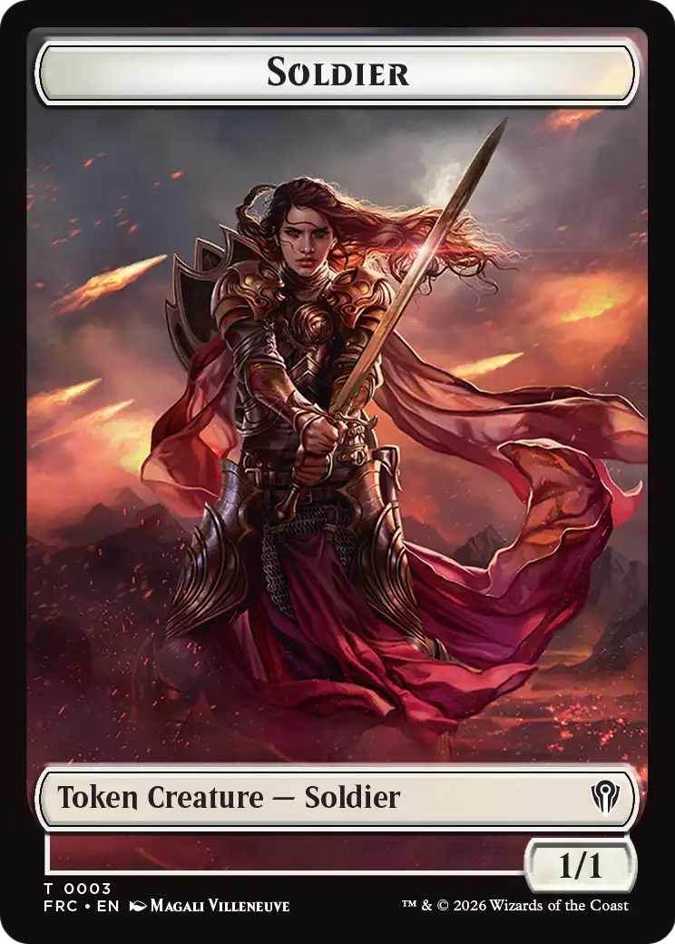 Soldier // Shark Double-Sided Token [Reality Fracture Commander Tokens] | Total Play