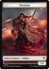 Soldier // Shark Double-Sided Token [Reality Fracture Commander Tokens] | Total Play