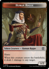Human Rogue // Plot Double-Sided Token [Outlaws of Thunder Junction: Breaking News Tokens] | Total Play