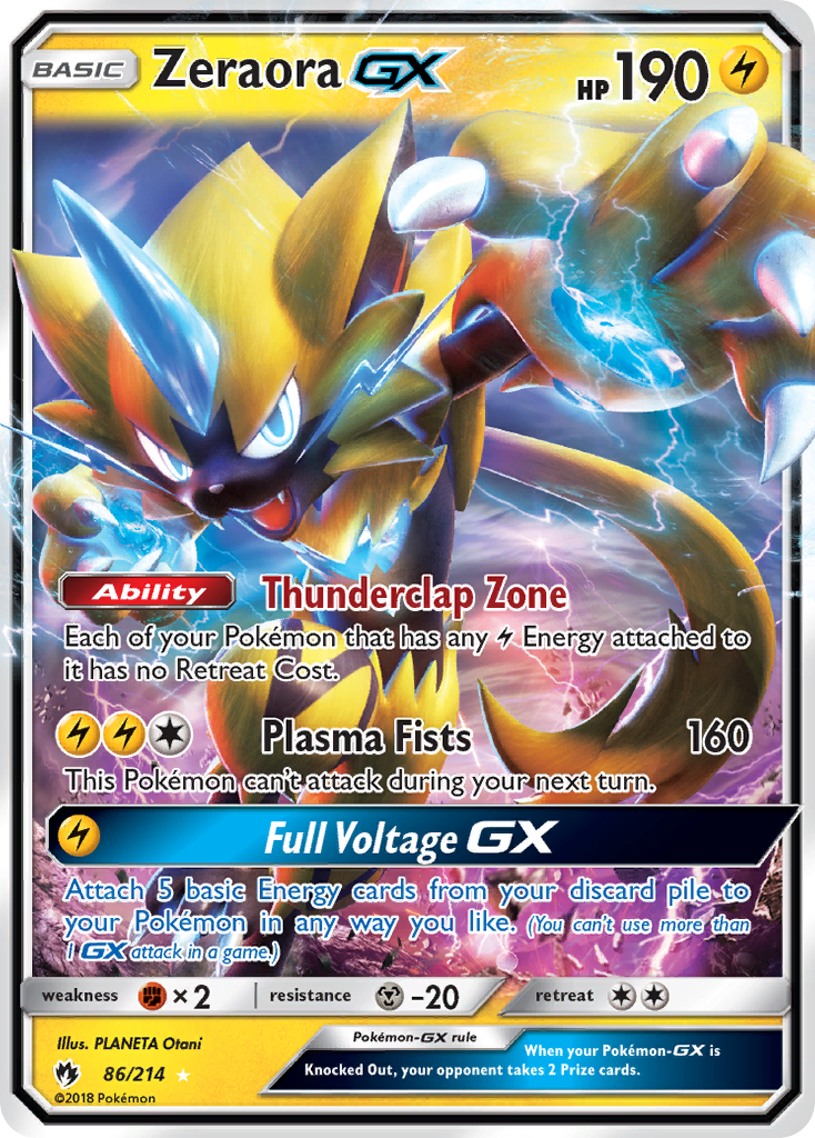 Zeraora GX (86/214) [Sun & Moon: Lost Thunder] | Total Play