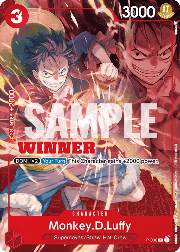 Monkey.D.Luffy (P-006) (Winner Pack Vol. 1) [One Piece Promotion Cards] | Total Play
