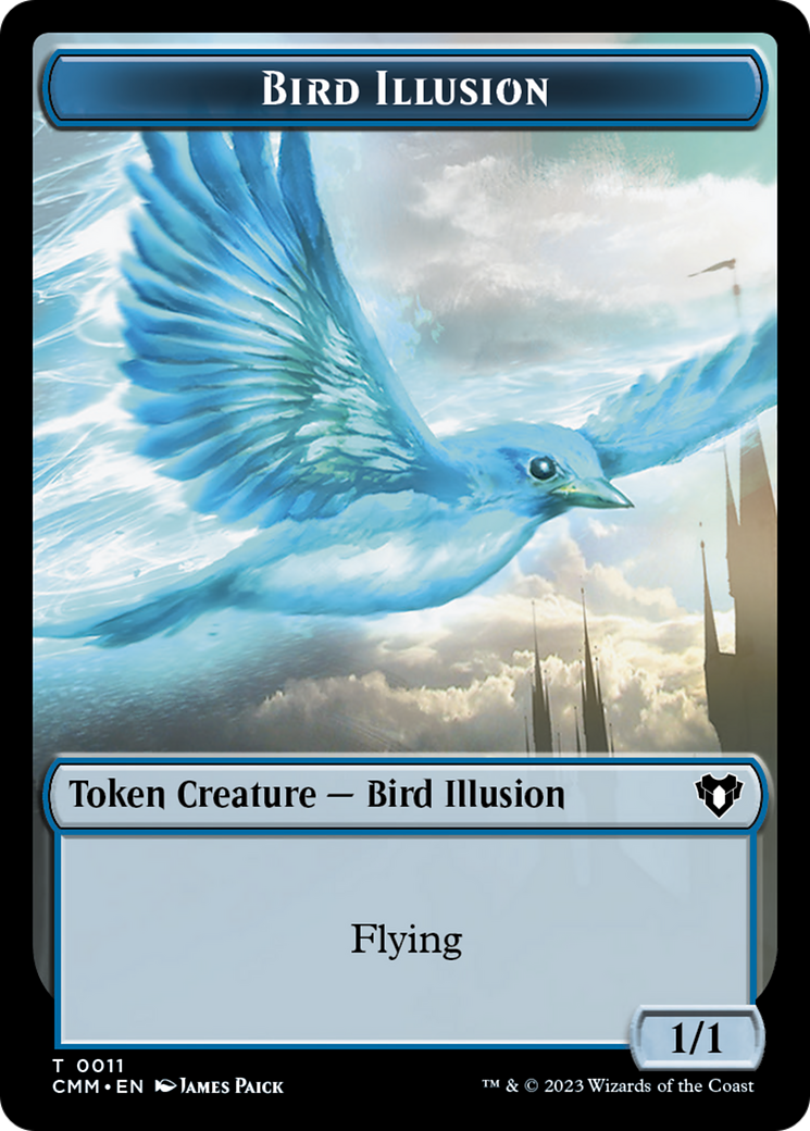 Bird Illusion Token [Commander Masters Tokens] | Total Play