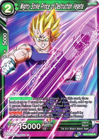 Mighty Strike Prince of Destruction Vegeta (BT11-068) [Vermilion Bloodline 2nd Edition] | Total Play