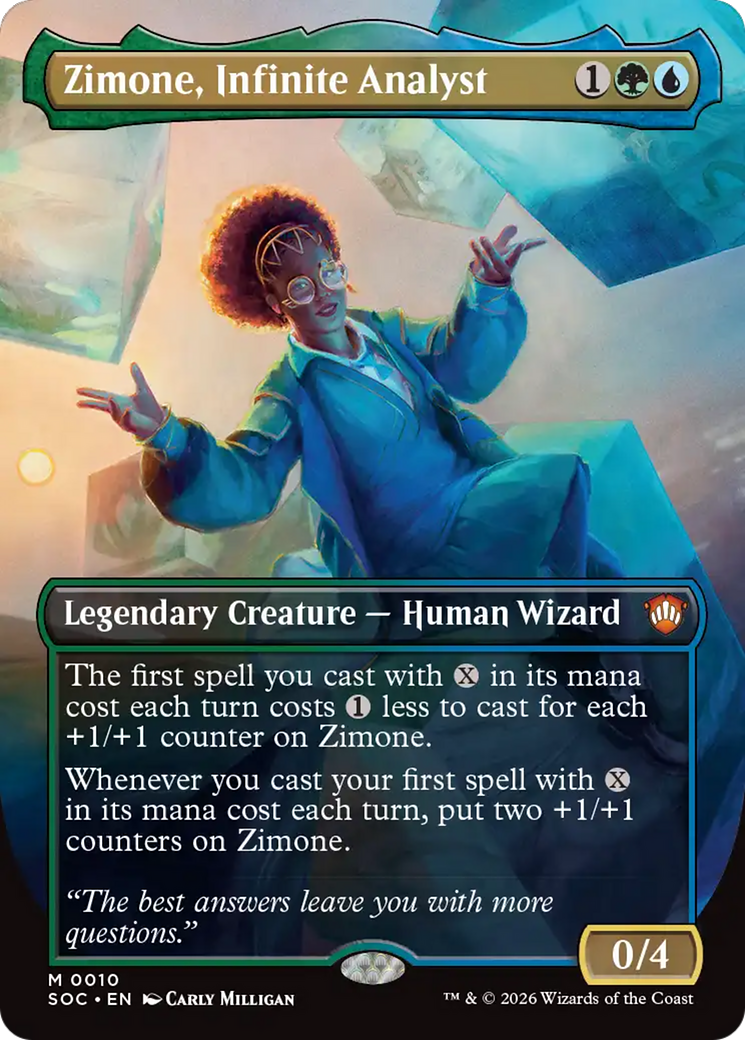 Zimone, Infinite Analyst (Borderless) [Secrets of Strixhaven Commander] | Total Play