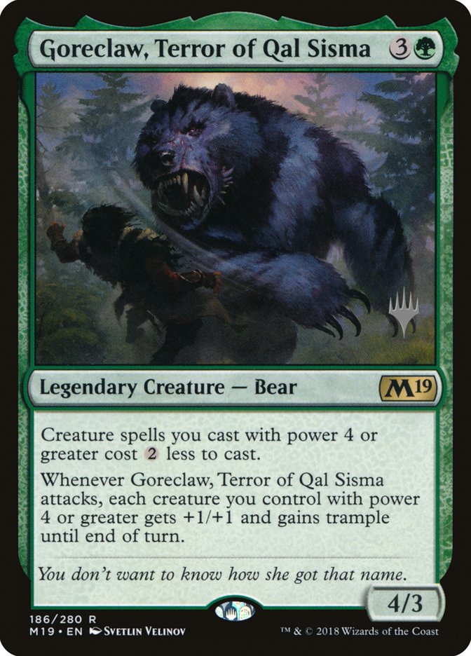 Goreclaw, Terror of Qal Sisma (Promo Pack) [Core Set 2019 Promos] | Total Play