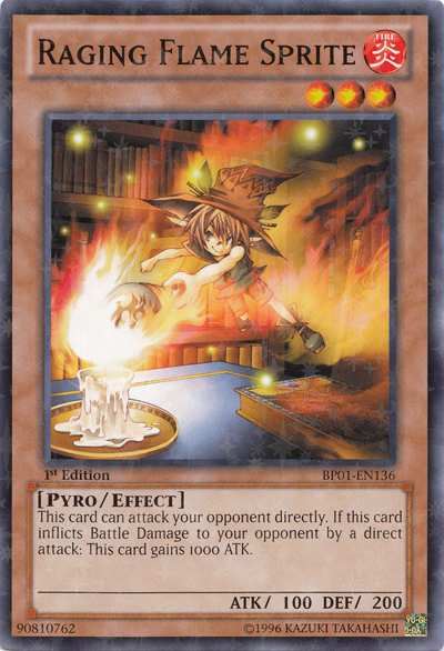 Raging Flame Sprite [BP01-EN136] Starfoil Rare | Total Play
