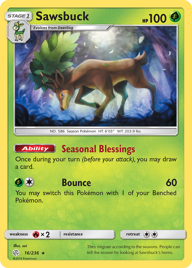 Sawsbuck (16/236) [Sun & Moon: Cosmic Eclipse] | Total Play
