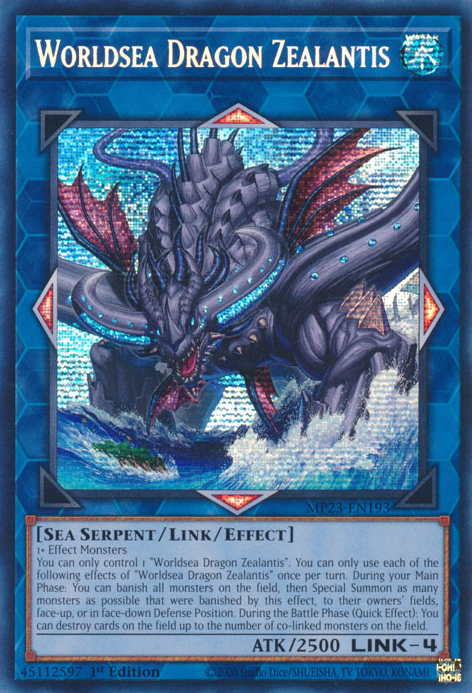 Worldsea Dragon Zealantis [MP23-EN193] Prismatic Secret Rare | Total Play