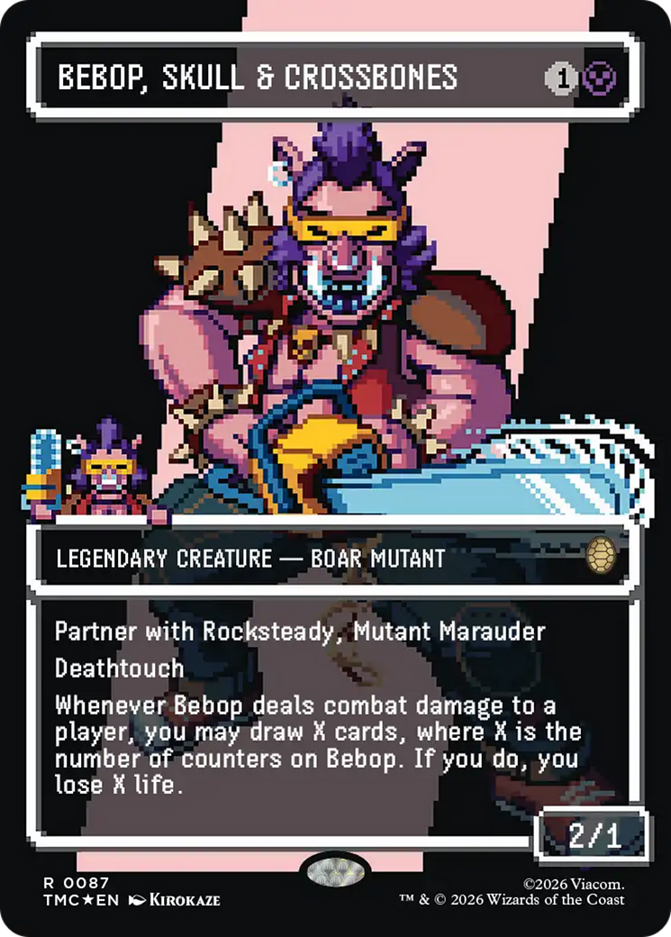 Bebop, Skull & Crossbones (Borderless) (Surge Foil) [Teenage Mutant Ninja Turtles Commander] | Total Play