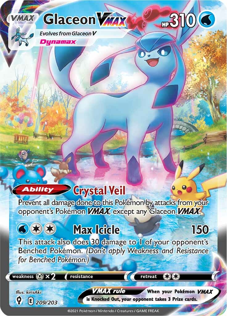 Glaceon VMAX (209/203) [Sword & Shield: Evolving Skies] | Total Play