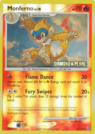 Monferno (56/130) [Burger King Promos: 2008 Collection] | Total Play
